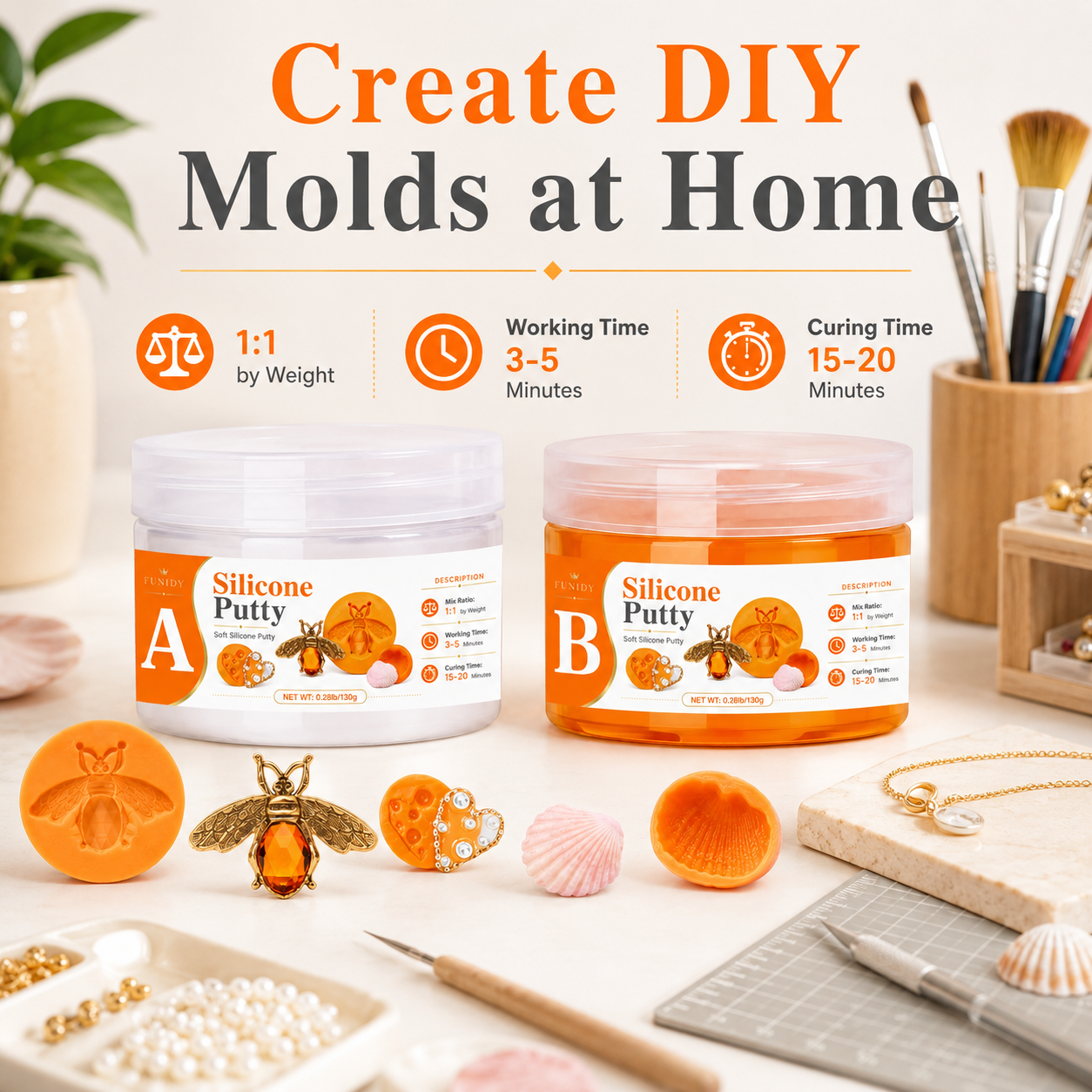 Candle Making Kit - SILICONE PUTTY Making Kit, Fast Curing,