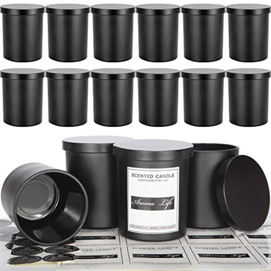 Candle Making Vessels - 10oz 16 Pack Thick Candle Jars