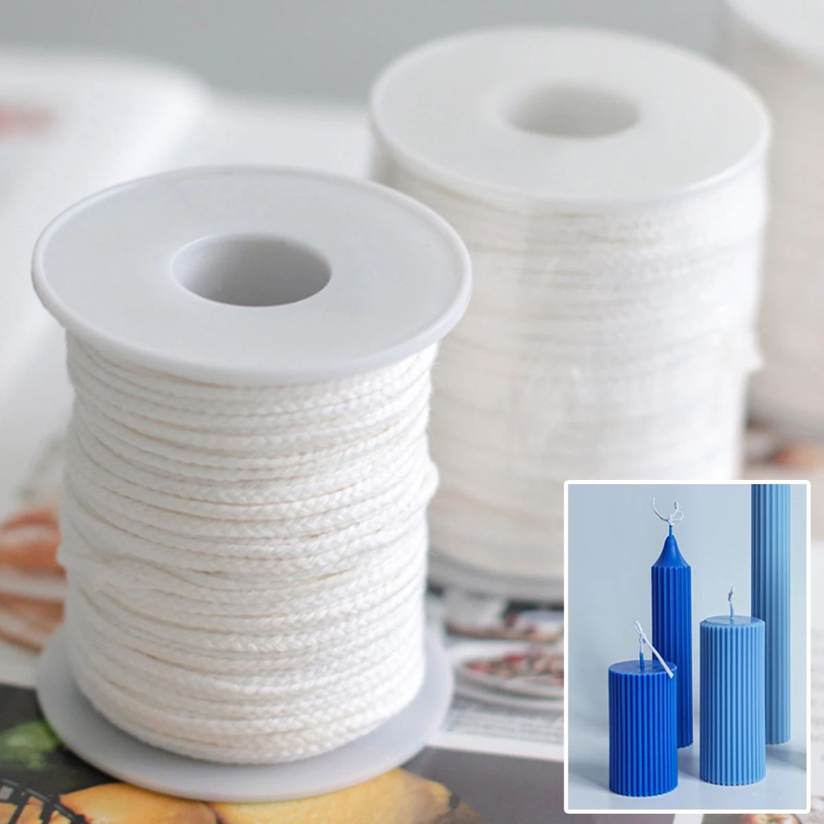 Candle Making Raw Material - 61 Meters/Roll White Candle Wick Cotton