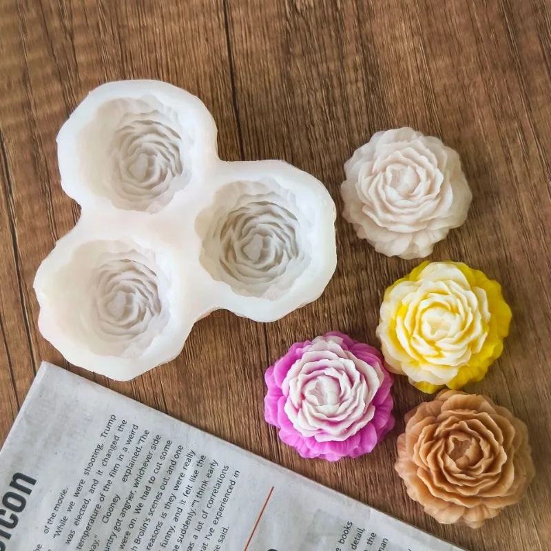 Candle Making Ideas - Peony Flower Candle Silicone Mold 3D
