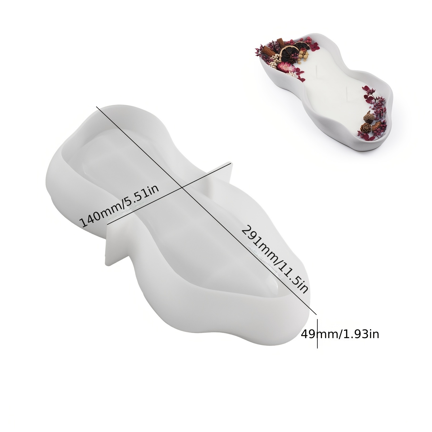 1 Large Irregular Oval Silicon - Candle Making Vessels reseña y precio