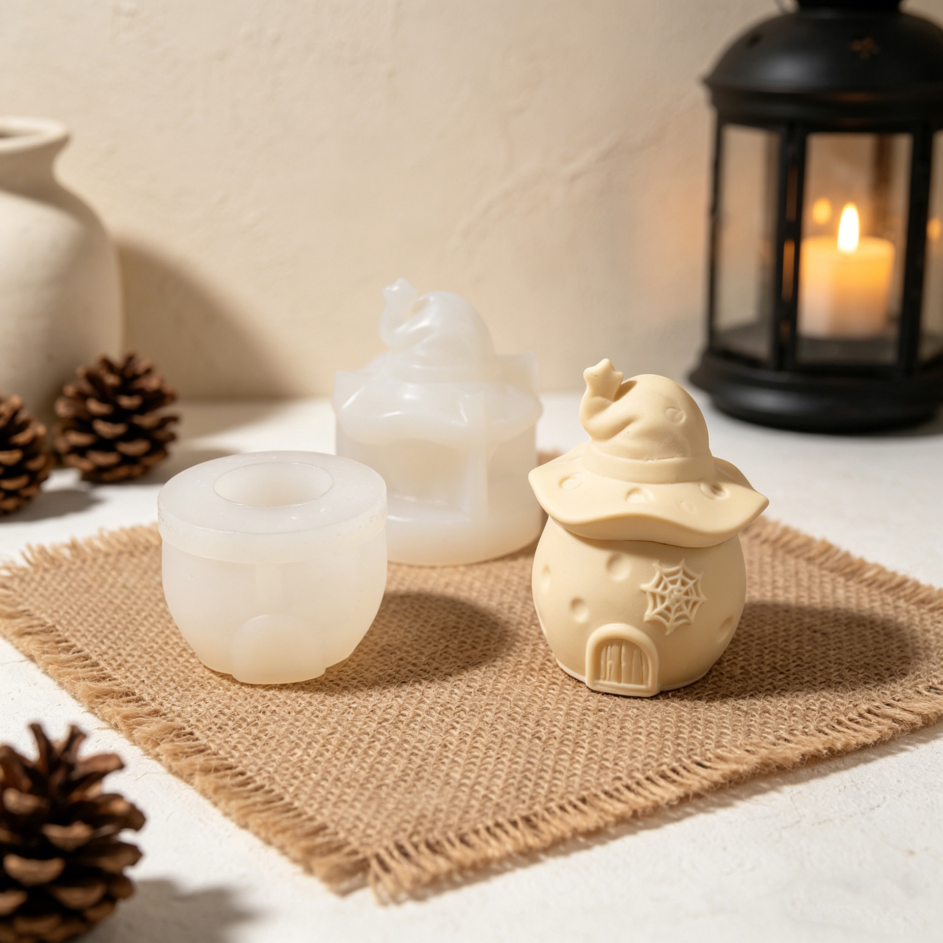 Halloween Wizard Pumpkin House - Candle Making Vessels reseña y precio