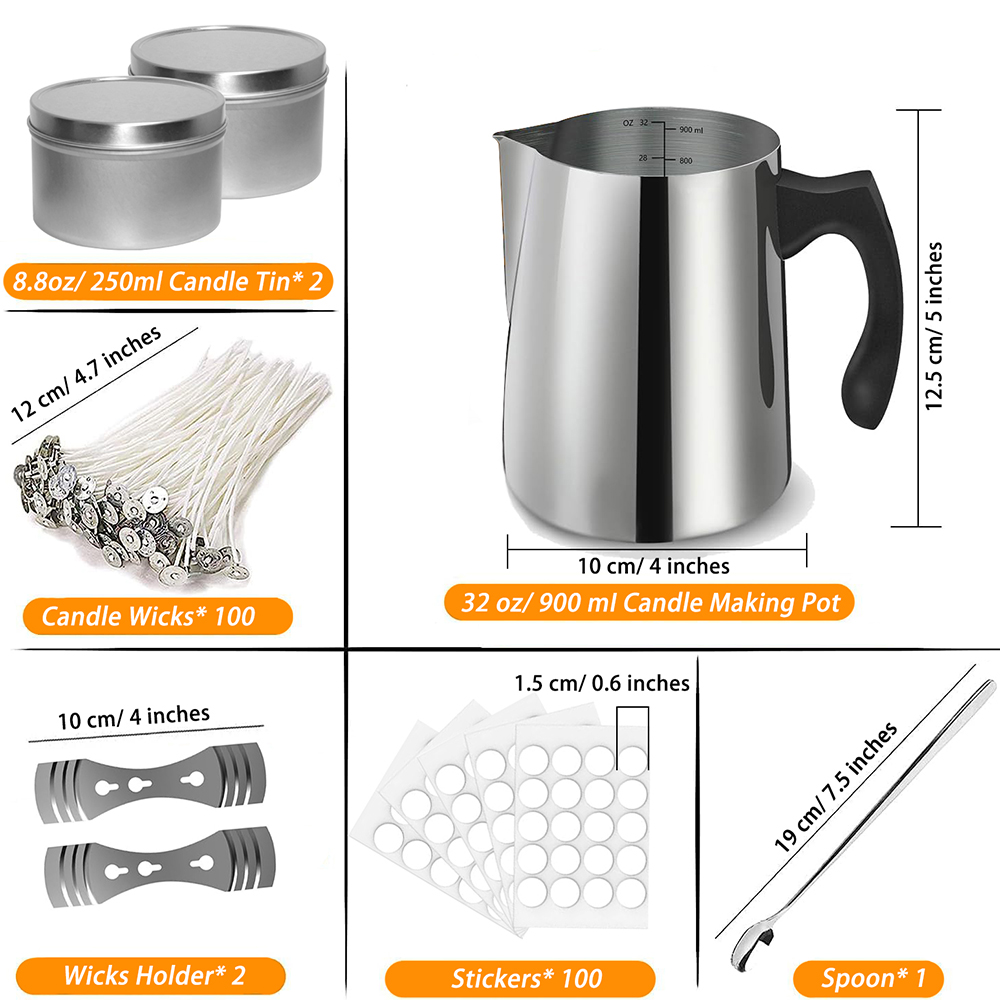 Candle Making Starter Kit Supp - Candle Making Vessels reseña y precio