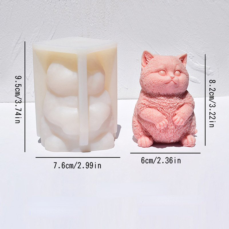 3D Fat Cat Silicone Candle Mol - Candle Making Fat reseña y precio