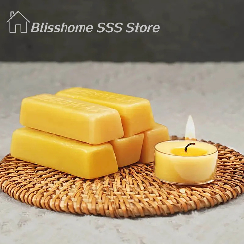【S】4/8Pcs Pure Beeswax Blocks, - Candle Making Raw Material reseña y precio