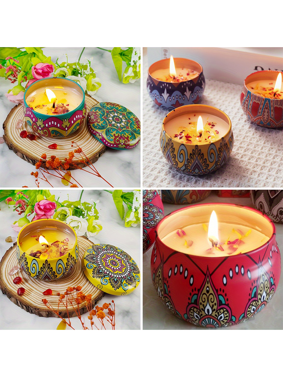 12pcs Premium Floral Printed C - Candle Making Vessels reseña y precio