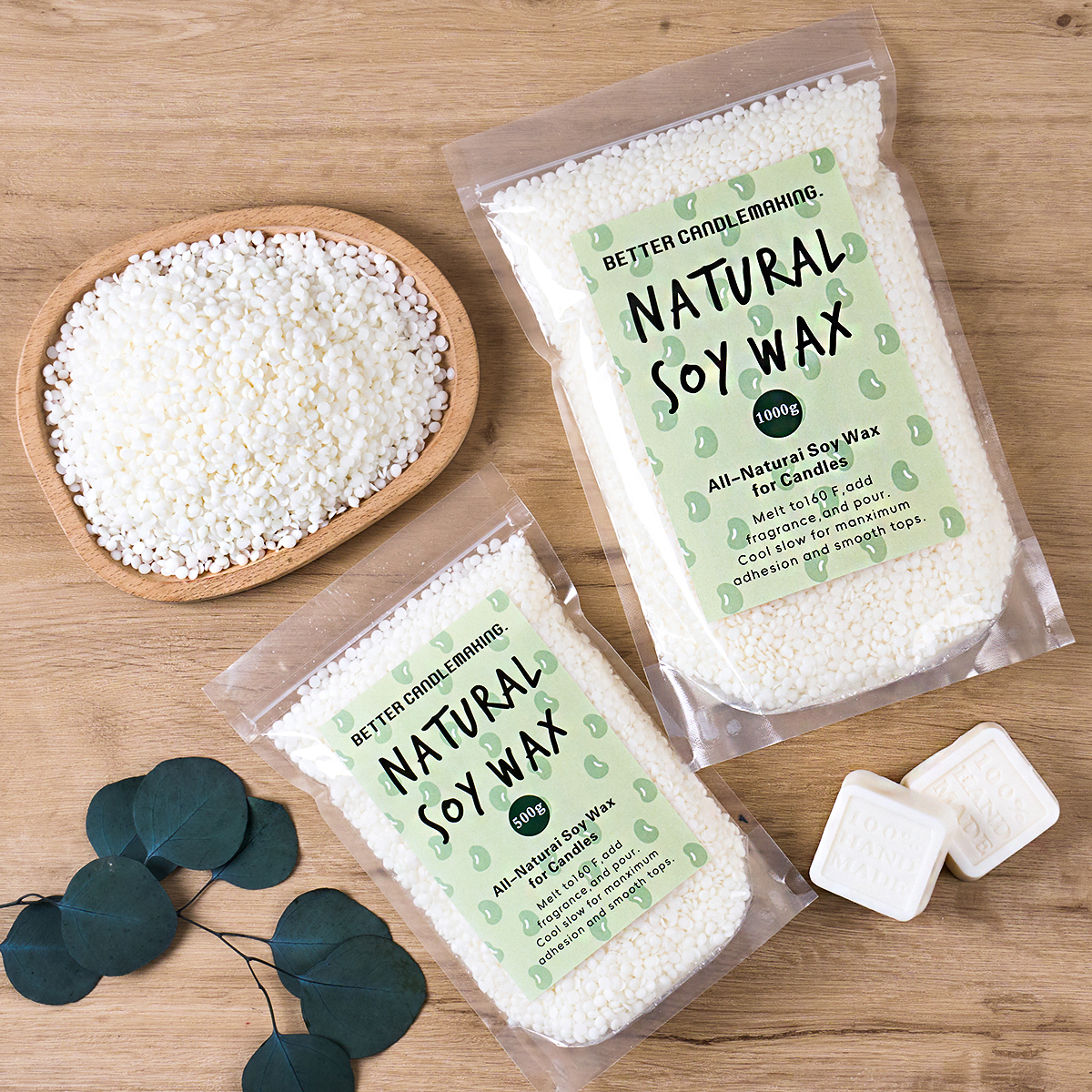 500g/1000g Natural Soy Wax DIY - Candle Making Raw Material reseña y precio