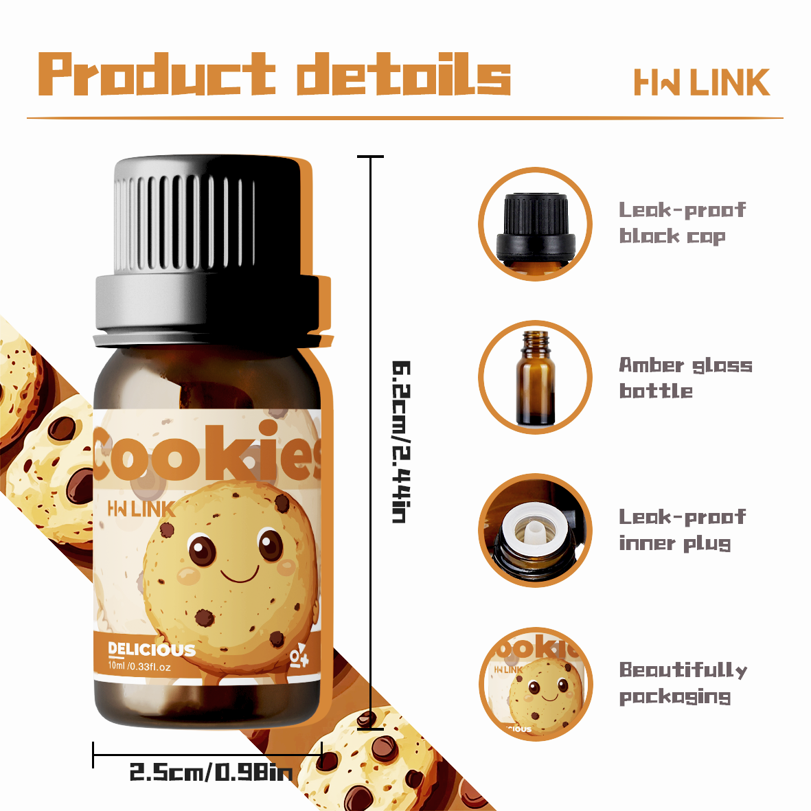 10ml Cookies Essential Oils Pe - Candle Making Raw Material reseña y precio
