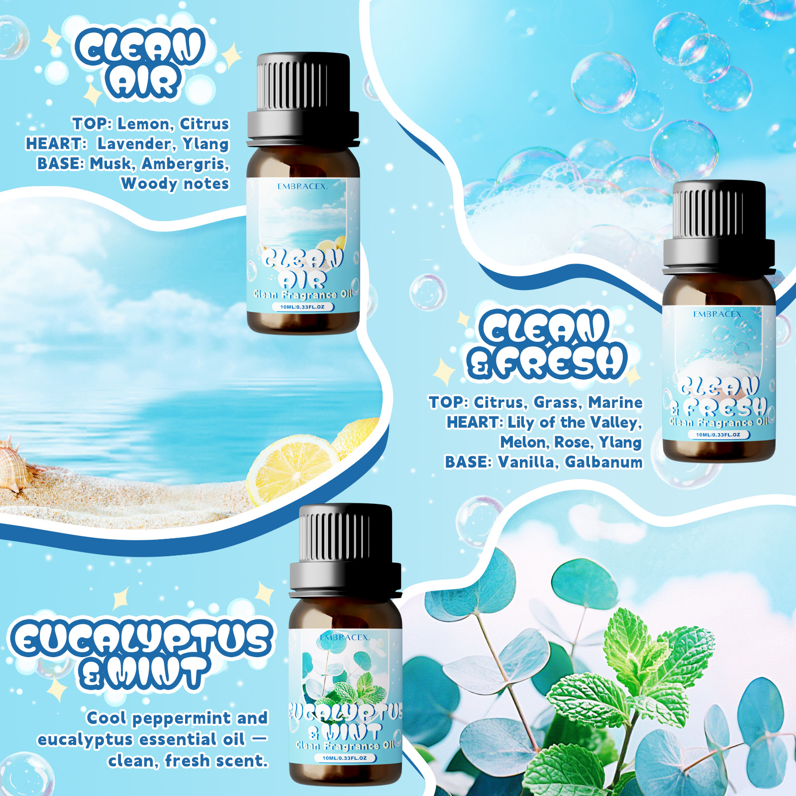 10ml Clean Air Essential Oil L - Candle Making Raw Material reseña y precio