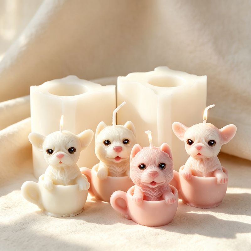 Cute Dog Cup Shaped Silicone M - Candle Making Vessels reseña y precio