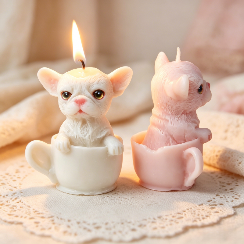 Cute Dog Cup Shaped Silicone M - Candle Making Vessels reseña y precio