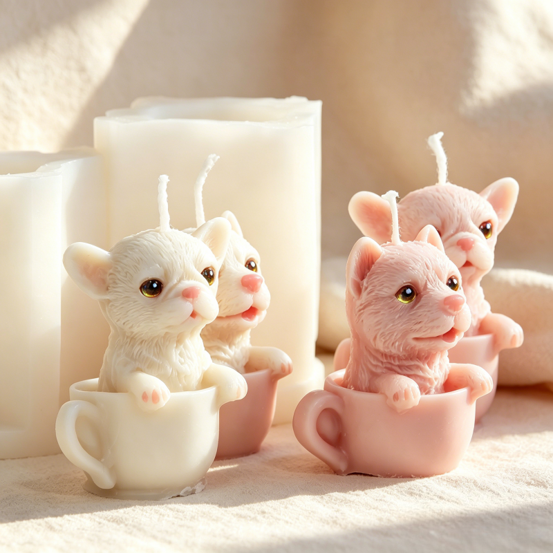 Cute Dog Cup Shaped Silicone M - Candle Making Vessels reseña y precio