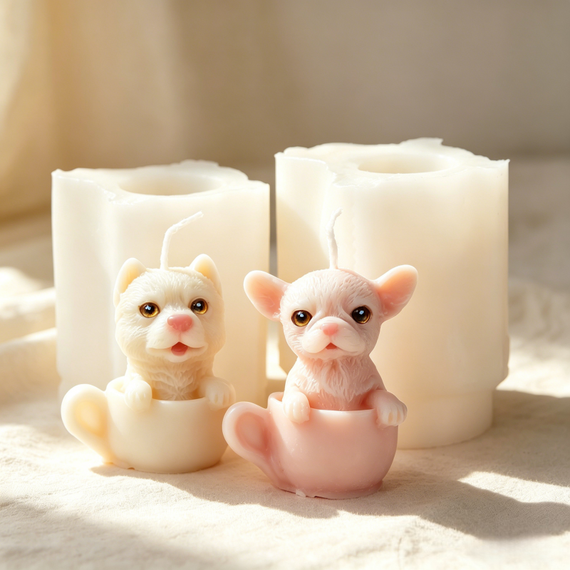 Cute Dog Cup Shaped Silicone M - Candle Making Vessels reseña y precio