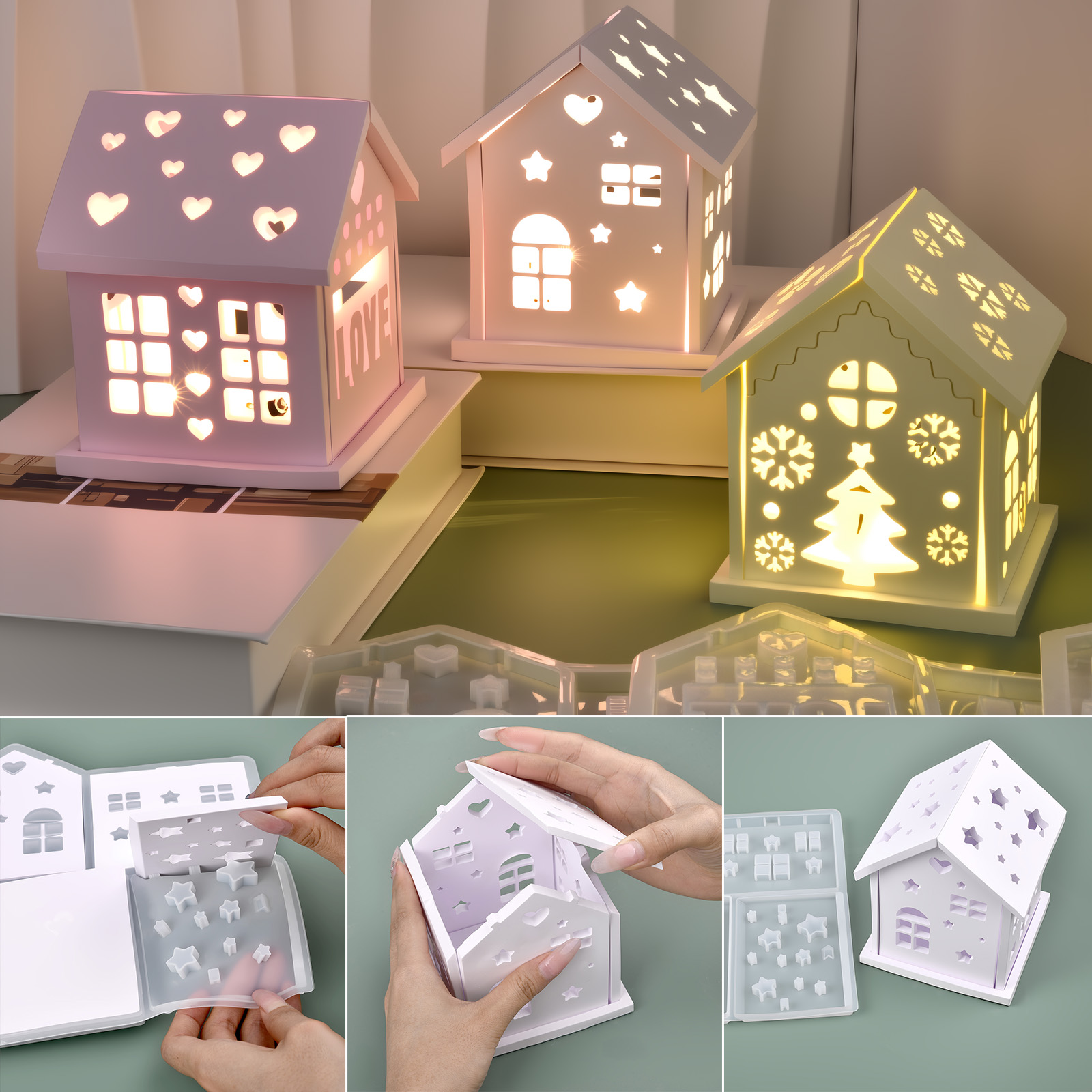 3D House Silicone Mold DIY Chr - Candle Making Ideas reseña y precio