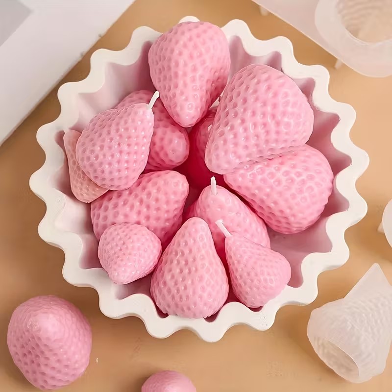 Strawberry Silicone Candle Mol - Candle Making Ideas reseña y precio