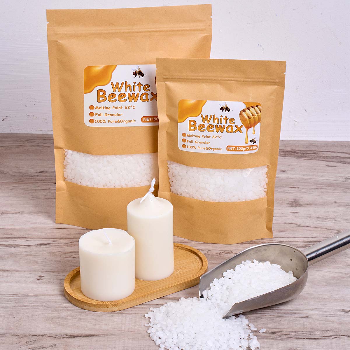 1000g White Beeswax DIY Candle - Candle Making Kit For Beginners reseña y precio