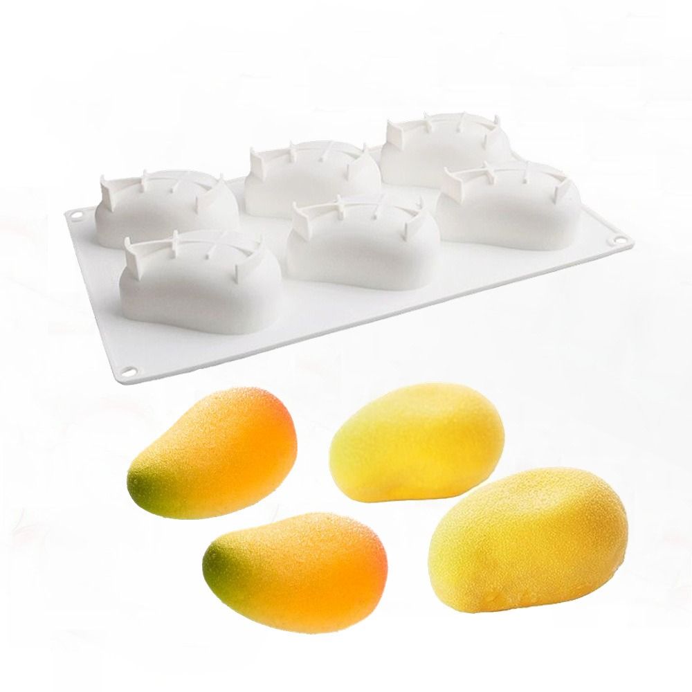 6 Cavity Mango Shaped Cake Mol - Candle Making Ideas reseña y precio