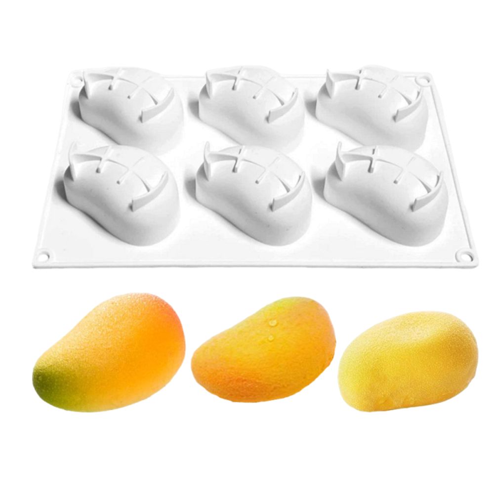 6 Cavity Mango Shaped Cake Mol - Candle Making Ideas reseña y precio