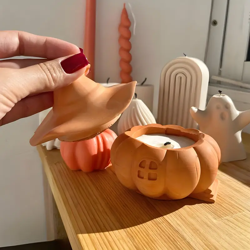 2Pcs/Set Halloween Hat Pumpkin - Candle Making Vessels reseña y precio