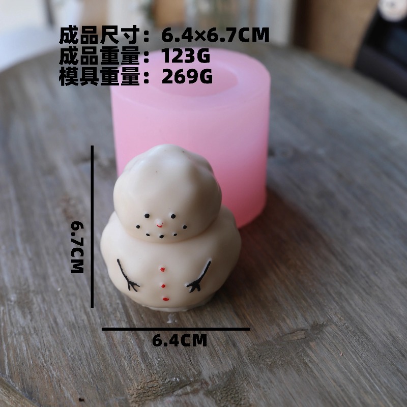 Fat snow man silicone mold DIY - Candle Making Fat reseña y precio