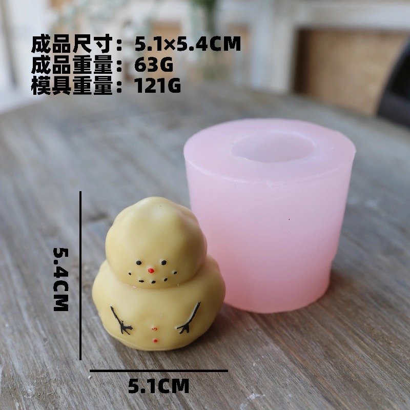 Fat snow man silicone mold DIY - Candle Making Fat reseña y precio
