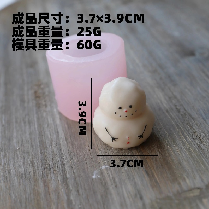 Fat snow man silicone mold DIY - Candle Making Fat reseña y precio