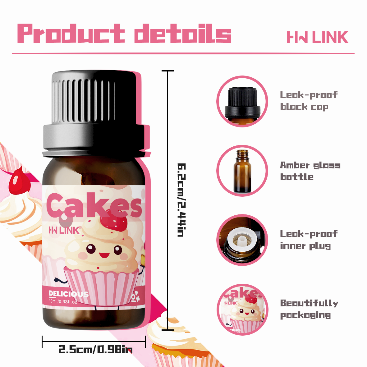 10ml Cakes Essential Oils Perf - Candle Making Raw Material reseña y precio
