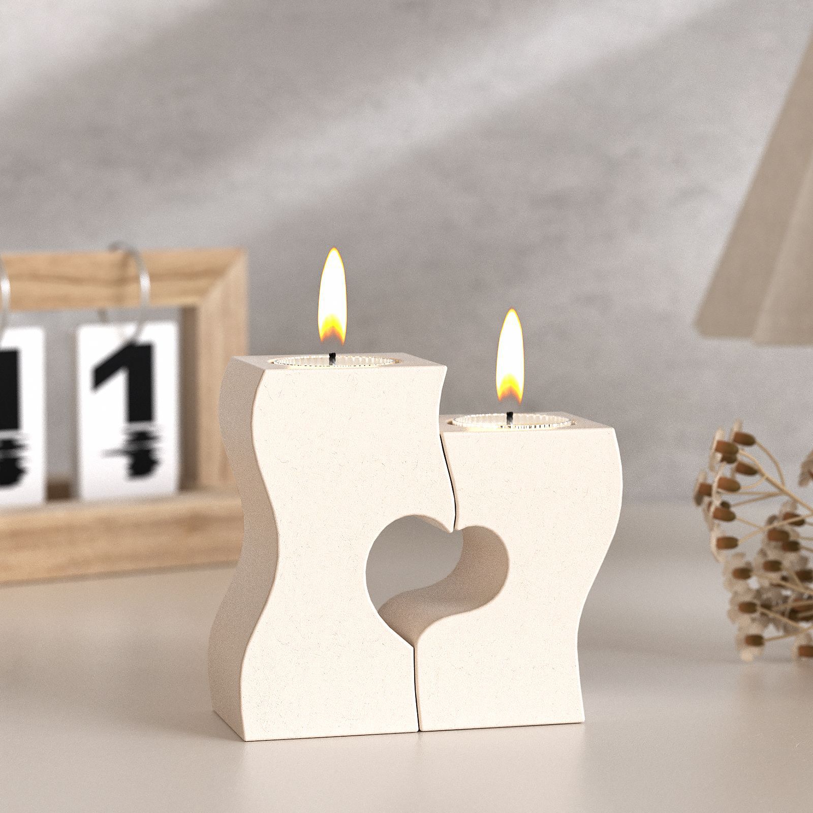 S Heart Candlestick Silicone M - Candle Making Ideas reseña y precio