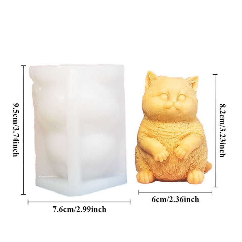 DIY Standing Fat Cat Silicone  - Candle Making Fat reseña y precio