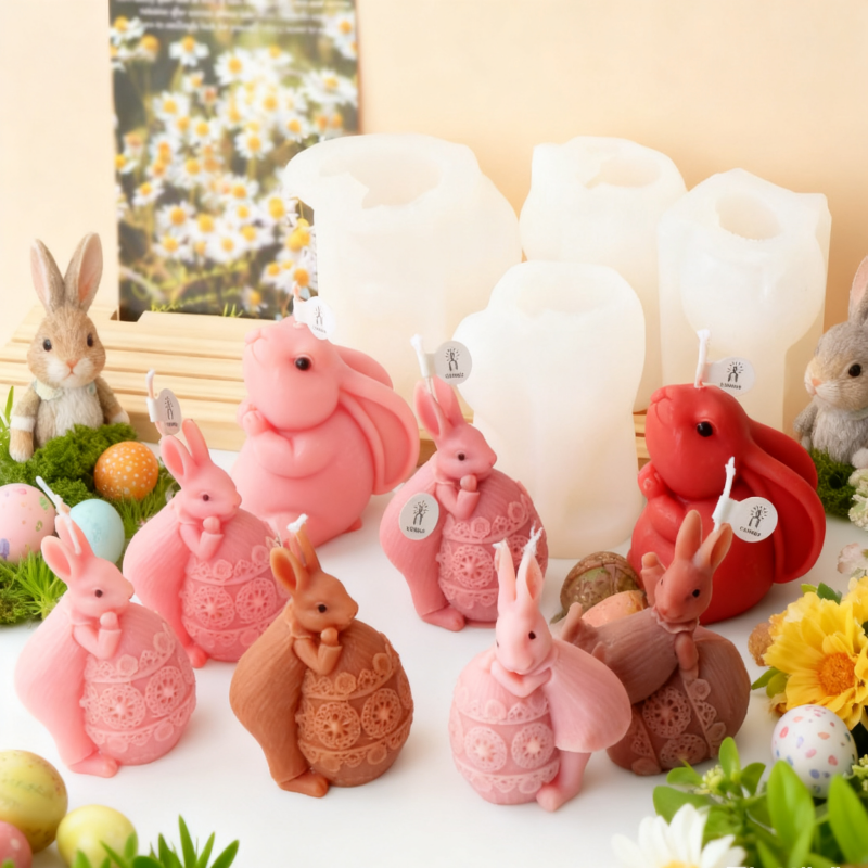 3D Easter Rabbit Silicone Mold - Candle Making Fat reseña y precio