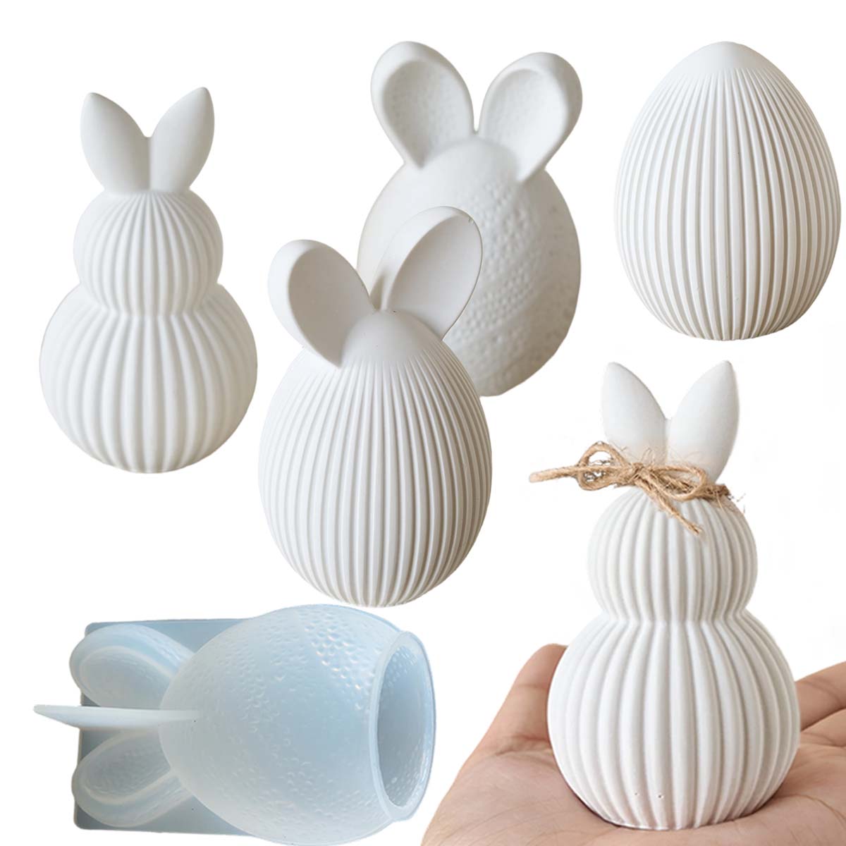 3D Stripe Rabbit Silicone Cand - Candle Making Ideas reseña y precio