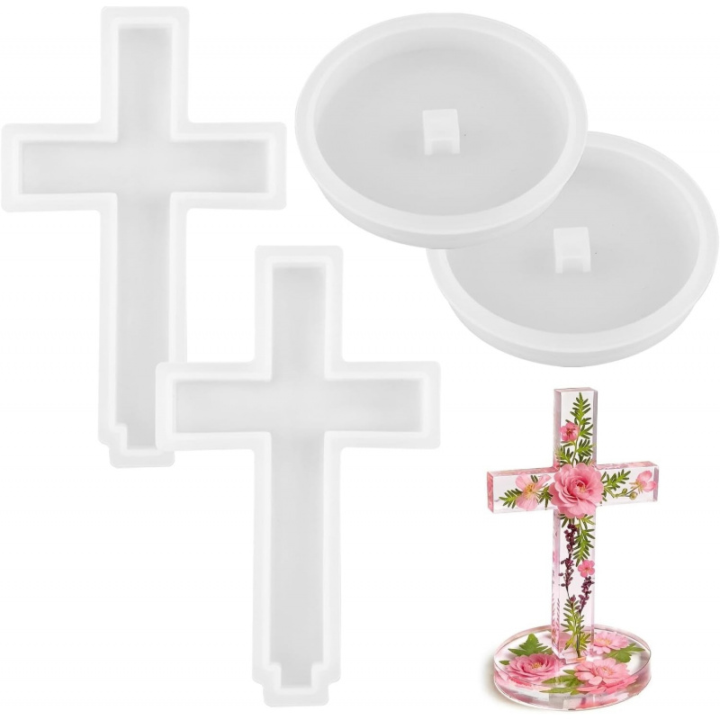 Two silicone molds with a base - Candle Making Ideas reseña y precio