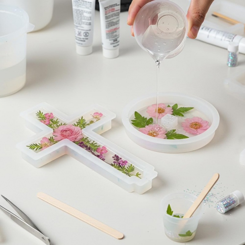 Two silicone molds with a base - Candle Making Ideas reseña y precio