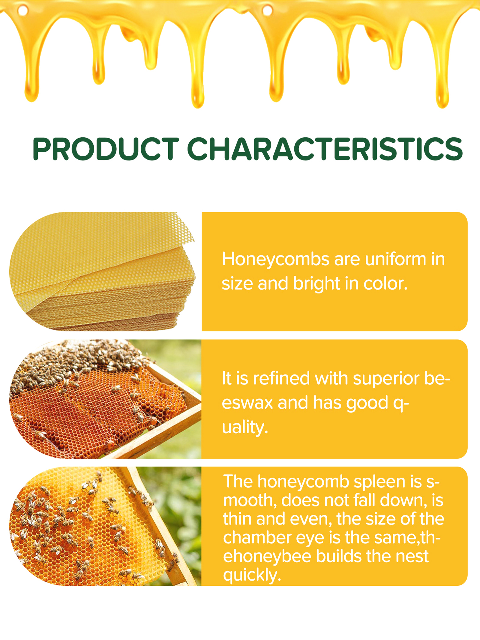 10Pcs Natural Honeycomb Bee Wa - Candle Making Raw Material reseña y precio