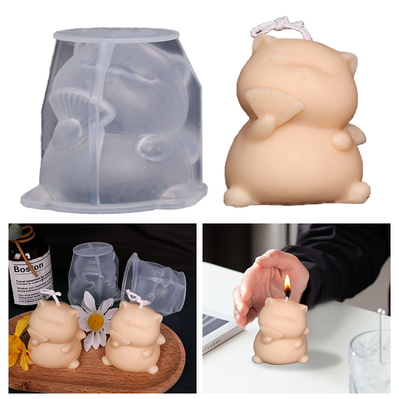 Cute Fat Cat Silicone Candle M - Candle Making Fat reseña y precio