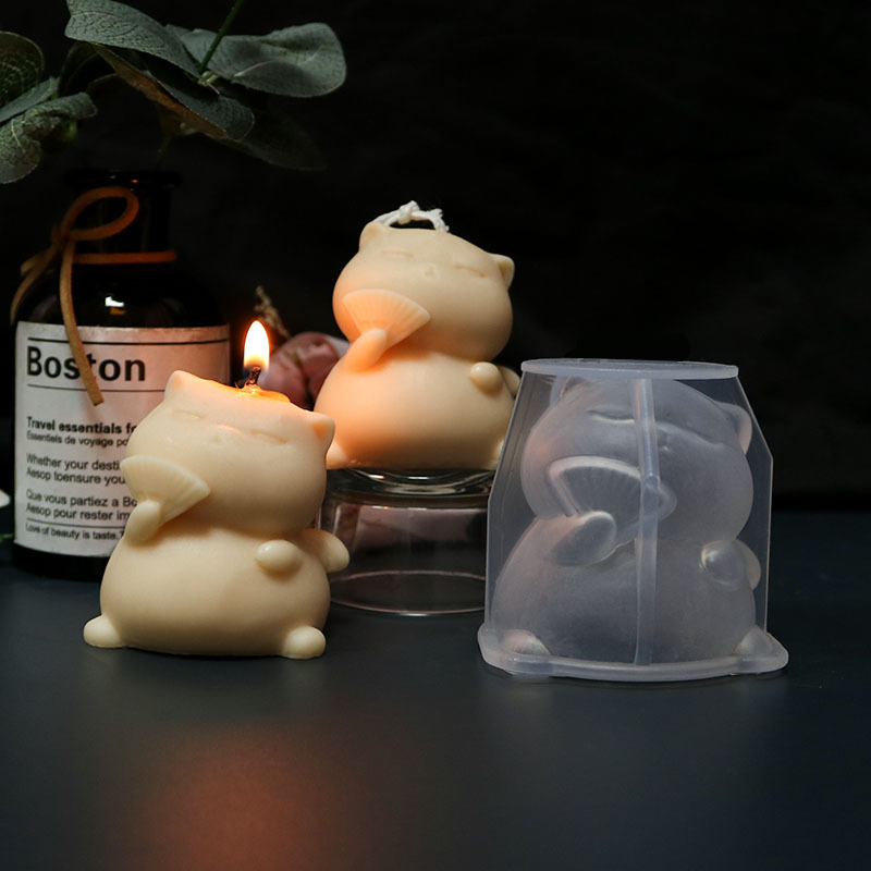 Cute Fat Cat Silicone Candle M - Candle Making Fat reseña y precio
