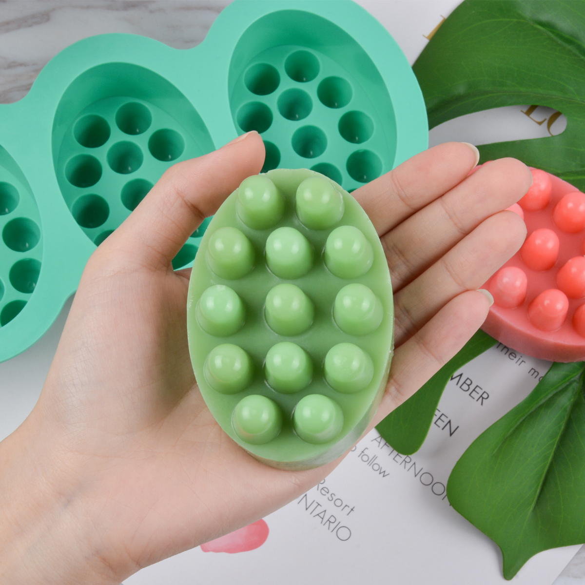4 Hole Oval Massage Soap Silic - Candle Making Kit reseña y precio