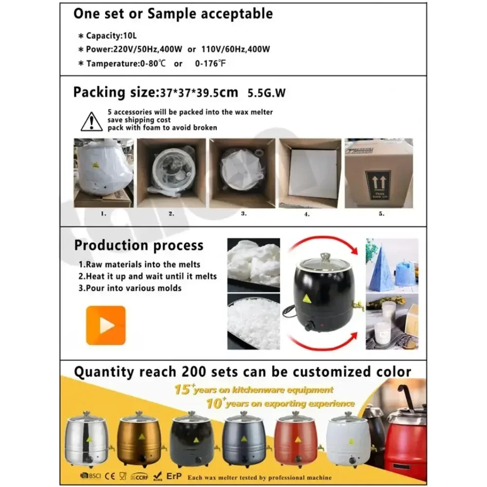 Electric Melting Candle Wax Me - Candle Making Machine reseña y precio